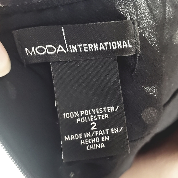 Y2K Black and White Polka Dot Gorgette Halter Dress - Picture 6 of 7